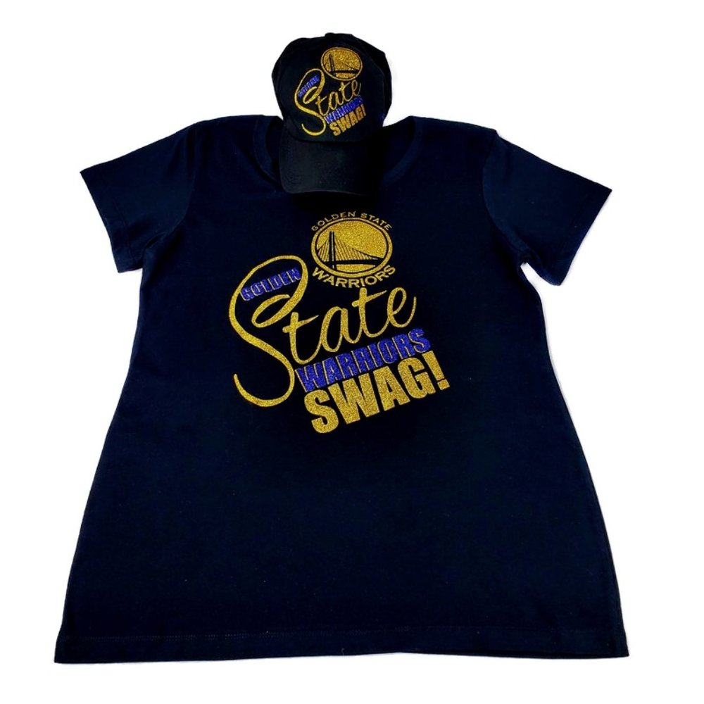 Golden State Warriors Swag! Black Jersey Tee & Cap .COMBO DEAL ~ * Size ~2XL
